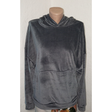 Спортивний костюм жіночий  велюровий сірий Р 42-44