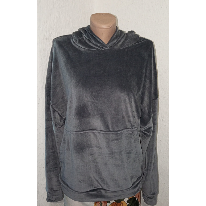 Спортивний костюм жіночий  велюровий сірий Р 42-44