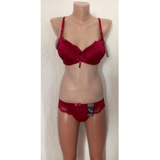 Комплект (71707В) жіночої білизни бордового кольору.  Розмір  80 В
