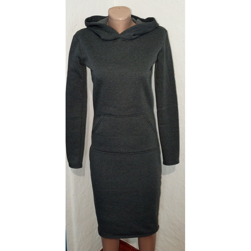 Плаття тепле з кишенею кенгуру . Графіт. Розмір 42 Плаття тепле з кишенею кенгуру . Графіт. Розмір 42