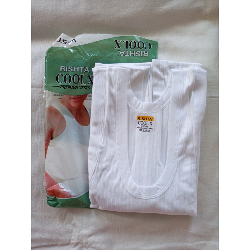 Майка чоловіча  біла.  Сорт Крем.  Розмір 38.