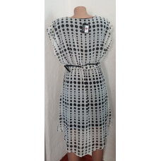 Плаття жіноче біле в чорний горох Крем сорт .Р 40-42.