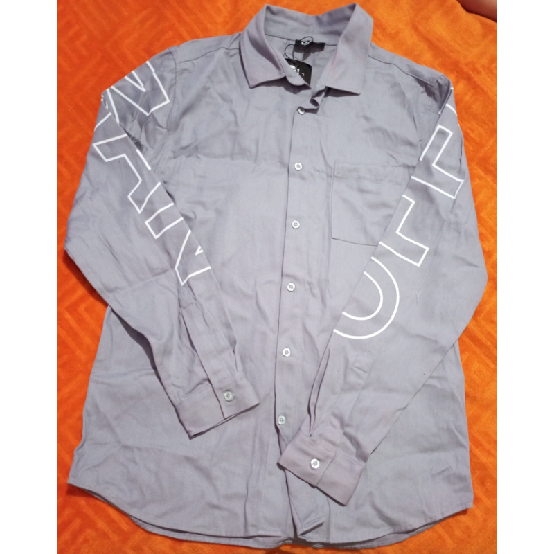 Сорочка чоловіча  робоча сірого кольору.  Крем сорт.