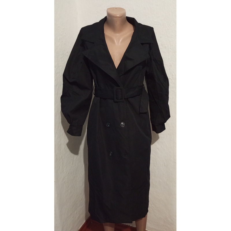 Жіночий тренч чорного кольору. Розмір: М