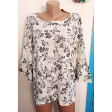 “Bon marche“- блуза жіноча з квітами. Крем сорт.