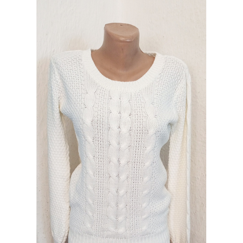 Кофта жіноча в“язана біла Р 146-152 секонд хенд Екстра сорт Кофта жіноча в“язана біла Р 146-152 секонд хенд Екстра сорт