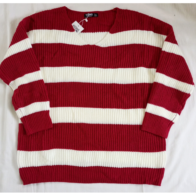 Светр “ Yoins“ жіночий вязаний, в полоску. Розмір 44 . Сток. Светр “ Yoins“ жіночий вязаний, в полоску. Розмір 44 . Сток.